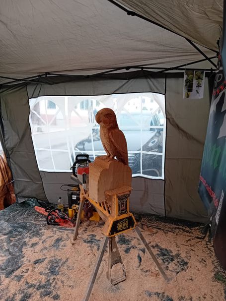 Carving eines Sittichs